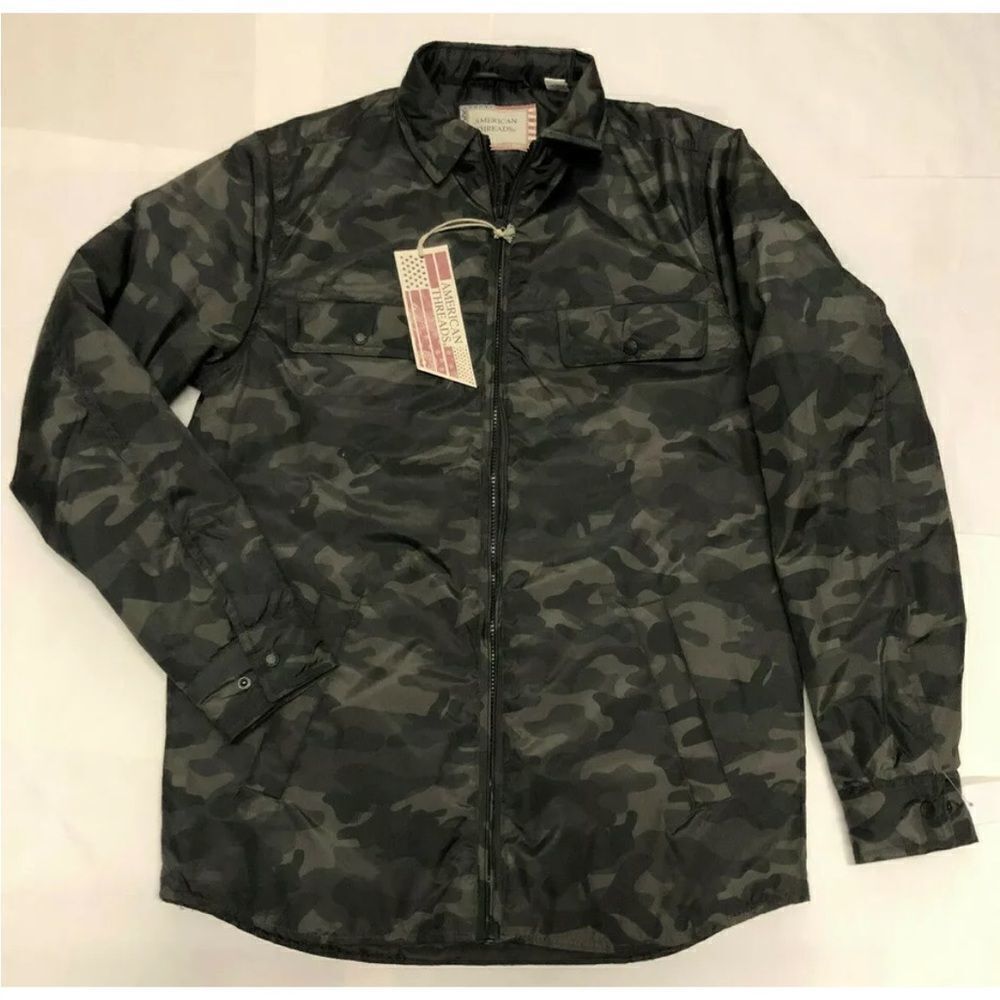 Camo Puffer Jacket Mens Small Lightweight